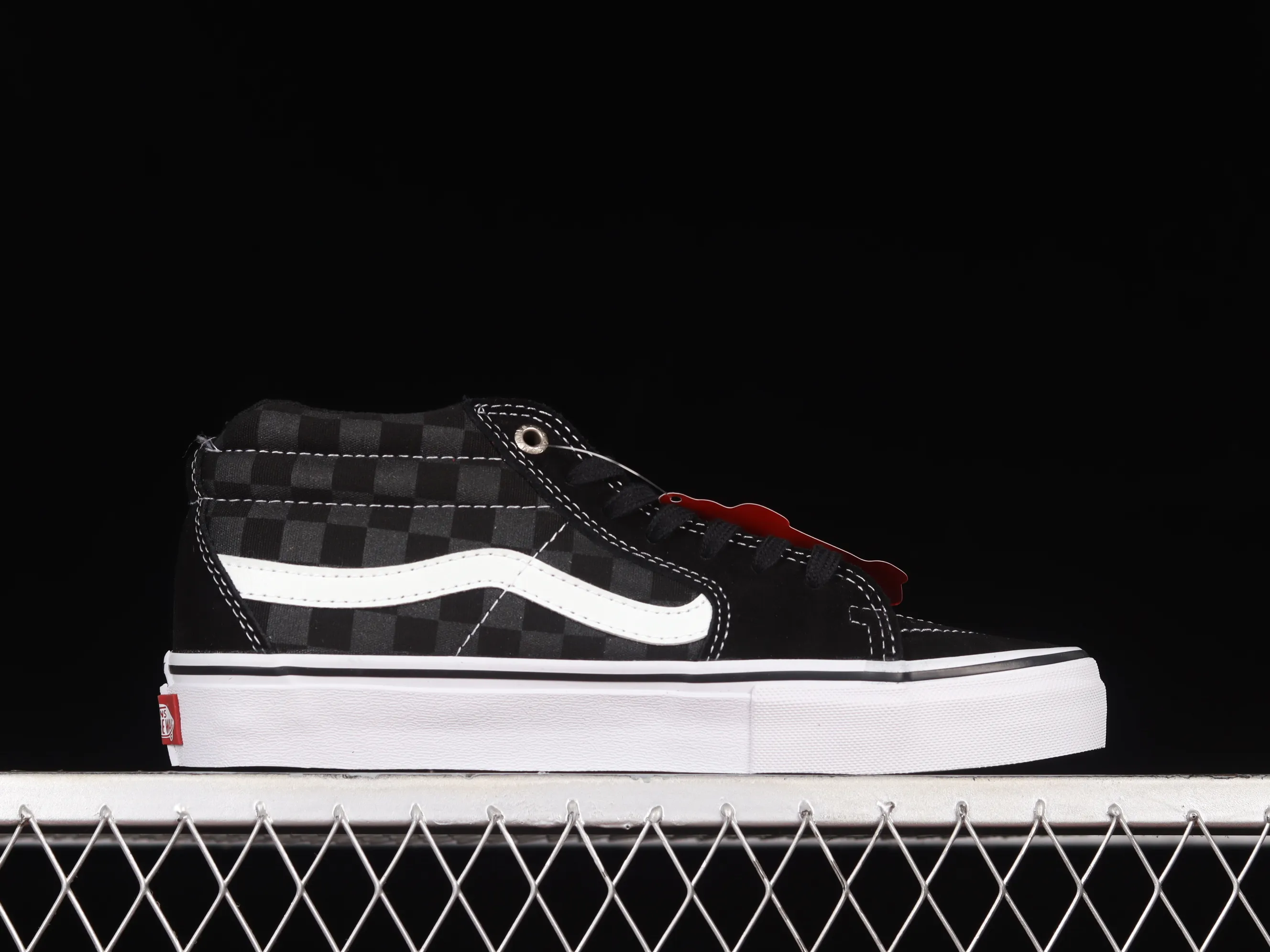 All categories Vans Vans series Vans Mid Vans China Vans SK8-Mid Vans black checkerboard Chinese casual sneakers VN0A347UFGD